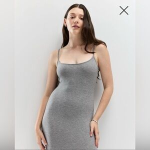 Quince tencel ribbed midi dress